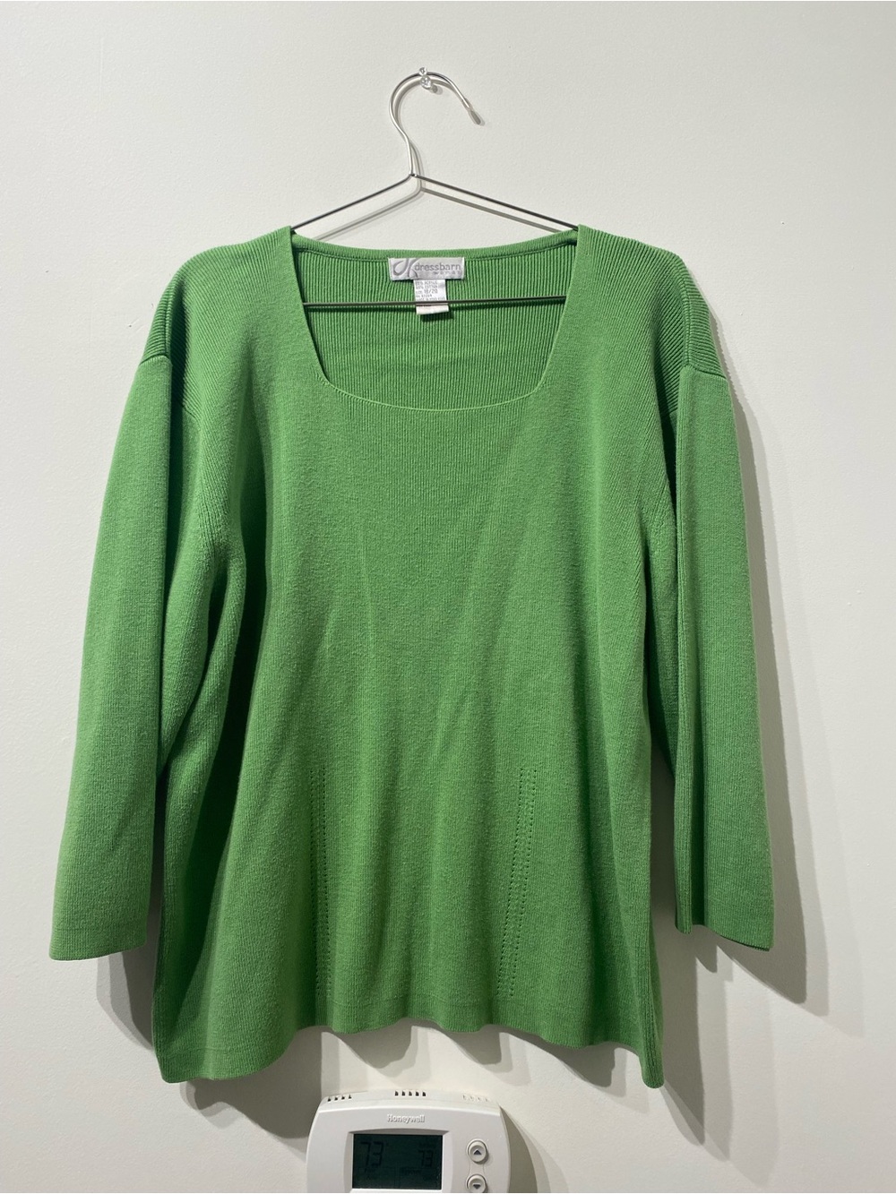 dressbarn Bright Green Scoop Neck Women's Sweater